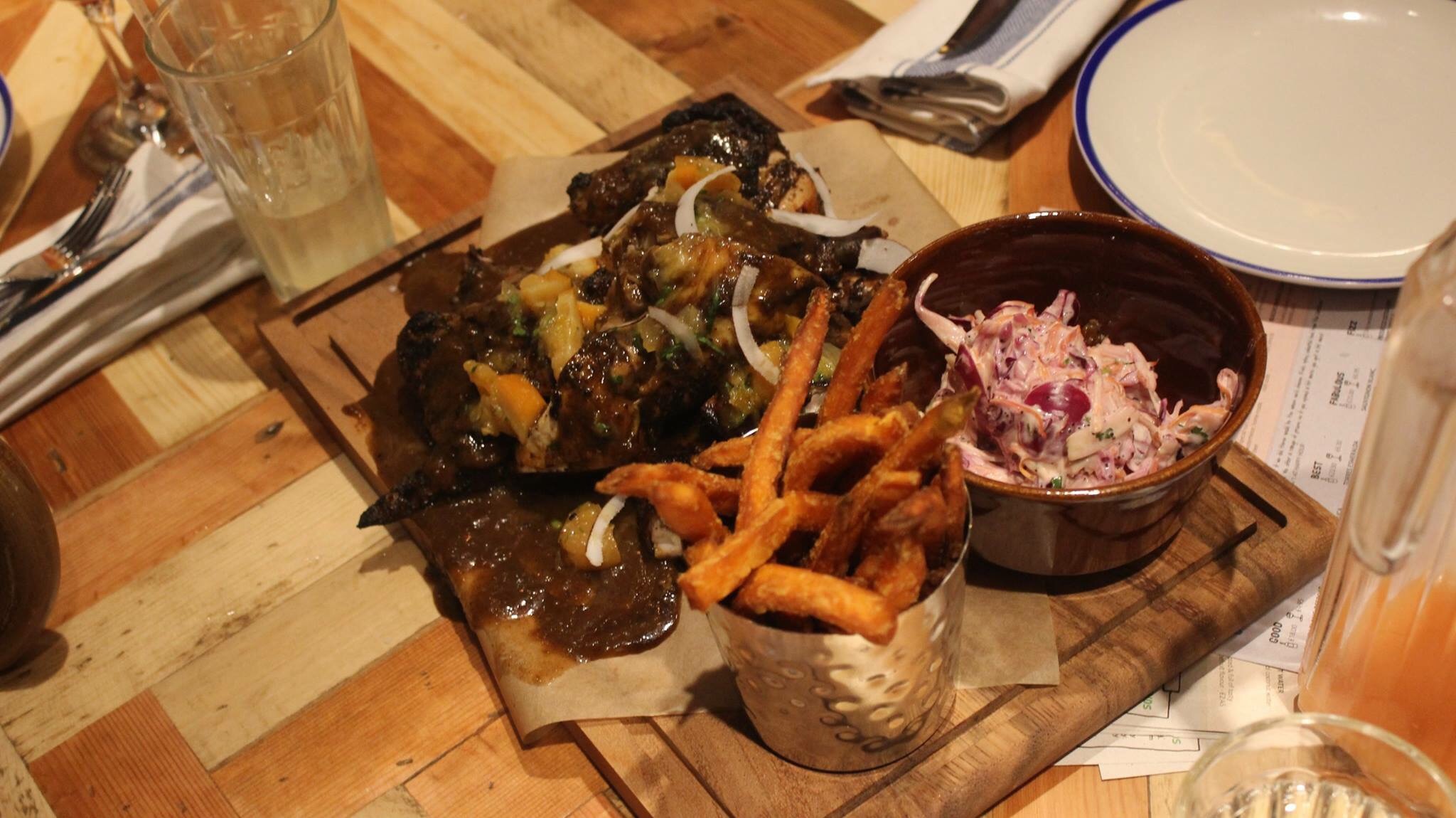 Turtle Bay's Jerk Chicken with Rice and Peas