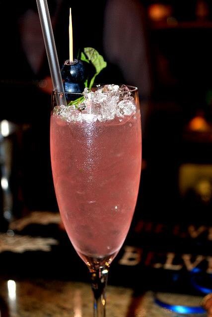 Epernay Champagne Bar Leeds Blue Grass Smash A picture of the Blue Grass Smash cocktail from Epernay Champagne Bar Leeds