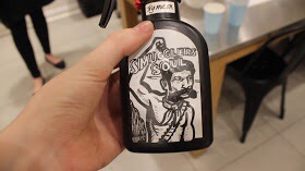 A tall bottle of the Smugglers Soul fragrance.